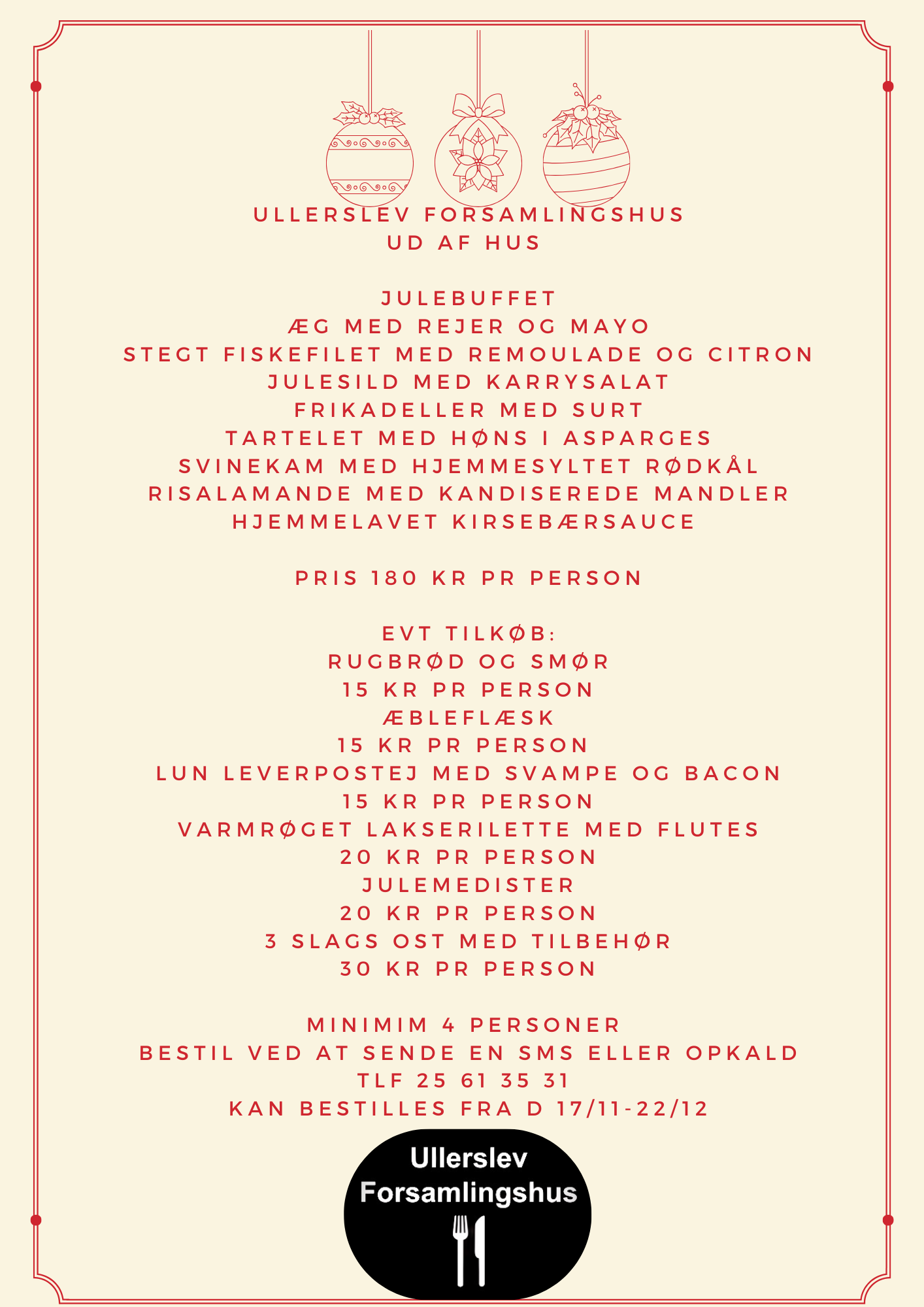 Green and Red Christmas Menu
